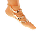 Fashion Simple Punk Golden Chains Anklet Tassel Foot Bracelet For Women