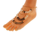 Fashion Simple Punk Golden Chains Anklet Tassel Foot Bracelet For Women