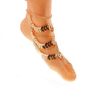 Fashion Simple Punk Golden Chains Anklet Tassel Foot Bracelet For Women