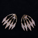 Elegant Crystal Triangle Exaggerated Hanging Stud Earrings for Women Party Gifts Gold