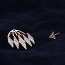 Elegant Crystal Triangle Exaggerated Hanging Stud Earrings for Women Party Gifts Gold