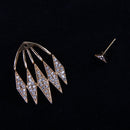 Elegant Crystal Triangle Exaggerated Hanging Stud Earrings for Women Party Gifts Gold
