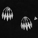 Elegant Crystal Triangle Exaggerated Hanging Stud Earrings for Women Party Gifts Silver