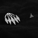 Elegant Crystal Triangle Exaggerated Hanging Stud Earrings for Women Party Gifts Silver