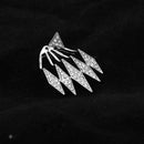 Elegant Crystal Triangle Exaggerated Hanging Stud Earrings for Women Party Gifts Silver