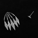 Elegant Crystal Triangle Exaggerated Hanging Stud Earrings for Women Party Gifts Silver