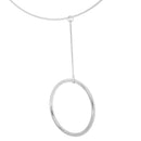 Vintahe Geometry Circle pendant Women Choker Collar Torgues Link Chain Necklece Silver