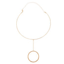 Punk Geometry Round Pendant Women Choker Collar Torgues Link Chain Necklece Gold