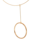 Punk Geometry Round Pendant Women Choker Collar Torgues Link Chain Necklece Gold