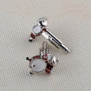 Music Drum Shape Cufflinks Wholesale Cufflinks Cuff Nails French Shirt for Men Gifts