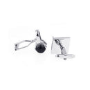 Mens Fashion Suit Jewelry Cuff Links Silver Black CD Earphone Shaped Cufflinks