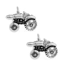 Mens Fashion Suit Cuff Links Silver Vintage Car Tractor Shaped Cufflinks