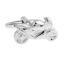 Punk Cool Men Motobike Shirt Button Suit Silver Tone Wedding Party Cufflinks