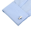 Punk Cool Men Motobike Shirt Button Suit Silver Tone Wedding Party Cufflinks