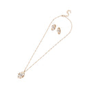Women Party Fashion Jewelry Rhinestone Gold Necklace Stud Earings Jewelry Sets