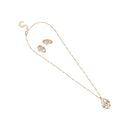 Women Party Fashion Jewelry Rhinestone Gold Necklace Stud Earings Jewelry Sets