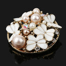 Fashion Popular Gold Plated Crystal Butterfly Scarf Buckle Brooch Accessory for Women