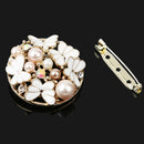 Fashion Popular Gold Plated Crystal Butterfly Scarf Buckle Brooch Accessory for Women