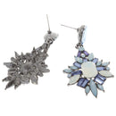 Women Party Jewelry Alloy Ear Studs Leaf Crystal Shape Ear Hook Dangle Earrings