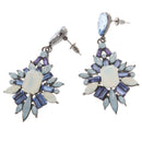 Women Party Jewelry Alloy Ear Studs Leaf Crystal Shape Ear Hook Dangle Earrings