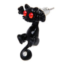 Lovely Cat Women Lady Black Cat Kitten Stud Earrings Ear Party Jewelry