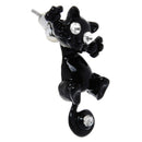 Lovely Cute Women Lady Candy Color Cat Kitten Stud Earrings Jewelry Gifts Black