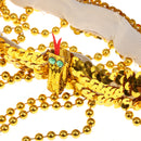 Egyptian Cleopatra Beads Headband Women Queen Fancy Dress Snake Jewelry-Gold
