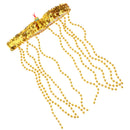 Egyptian Cleopatra Beads Headband Women Queen Fancy Dress Snake Jewelry-Gold