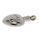 Stainless Steel Dog Paw Heart Ash Keepsake Urn Pendant Memorial Jewelry