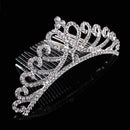 Flower Girl Rhinestone Jewelry Wedding Bridal Hair Crown Comb Barrette Kids