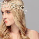 Gypsophila Ivory Spray Pearl Crown Garland Hair Head Band Bride Girl Prom