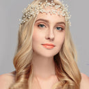 Gypsophila Ivory Spray Pearl Crown Garland Hair Head Band Bride Girl Prom