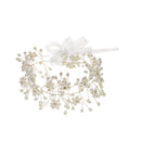 Gypsophila Ivory Spray Pearl Crown Garland Hair Head Band Bride Girl Prom