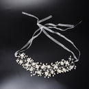Gypsophila Ivory Spray Pearl Crown Garland Hair Head Band Bride Girl Prom