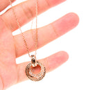 Fashion Long Chain Crystal Round Necklace Pendant for Women Girl