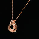 Fashion Long Chain Crystal Round Necklace Pendant for Women Girl