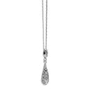 Elegant Water Drop Pendants Crystal Long Chain Pendants for Women Lady Antique Silver