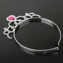 Silver Plastic Crown Princess Tiara Headband Hair Band Party Costume Accessory