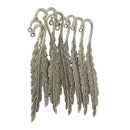 10 Pcs Antique Silver Beading Feather Bookmarks With Loop For Jewelry Making