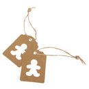 Kraft Tags Present Gift Labels with Xmas Snowman Hang Tag Pack of 100