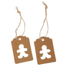 Kraft Tags Present Gift Labels with Xmas Snowman Hang Tag Pack of 100