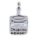 316L Stainless Steel IN LOVING MEMORY Pet Ash Cremation Urn Pendant Keepsake Memorial Jewelry