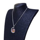 Novelty Crescent Life Tree Moon Chain Necklace Women Cabochon Glass Jewelry