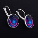 Unique Dazzling Galaxy Star Time Gem French Huggie Fashion Earrings Earhooks Jewelry