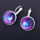 Unique Dazzling Galaxy Star Time Gem French Huggie Fashion Earrings Earhooks Jewelry