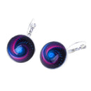Unique Dazzling Galaxy Star Time Gem French Huggie Fashion Earrings Earhooks Jewelry