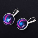 Unique Dazzling Galaxy Star Time Gem French Huggie Fashion Earrings Earhooks Jewelry