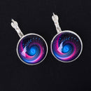 Unique Dazzling Galaxy Star Time Gem French Huggie Fashion Earrings Earhooks Jewelry
