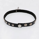 Fashion Black Artifical Leather Gothic Vintage Cross Pendant Choker Necklace