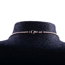 Women Jewelry Wheat Shaped Blue Crystal Pendant Long Necklace Sweater Chain